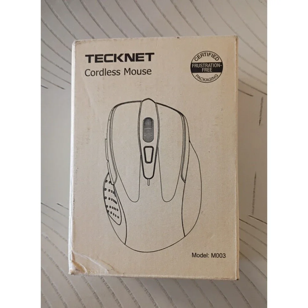 Tecknet Cordless Wireless Optical BLUE ComputerMouse Model:M003 BATTERY AAA